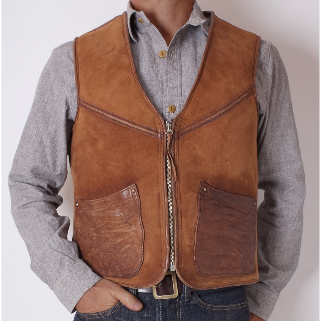 BIKER FLIGHT VEST HAVANA BROWN