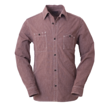 CHAMBRAY WORK SHIRT - CORAL