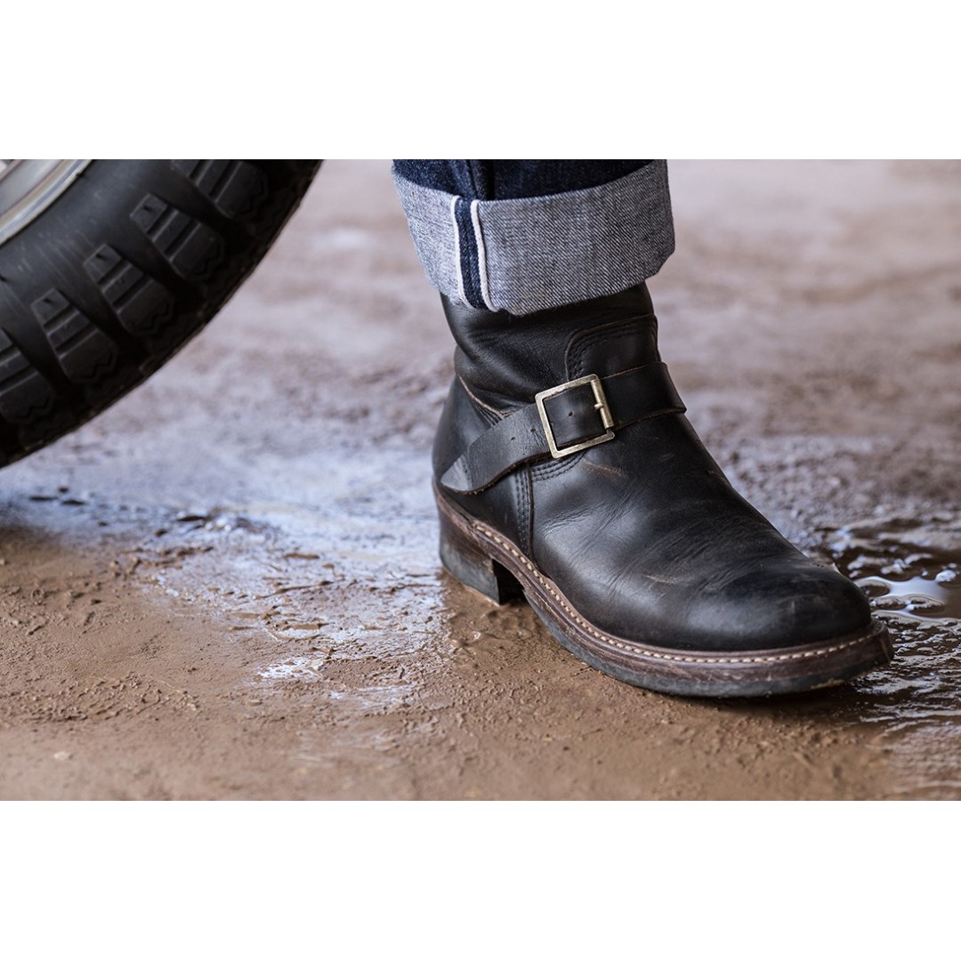 John Lofgren Engineer Black Leather Engineer Boots ENGINEER BOOTS