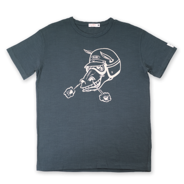 Slub Tee - Slate Blue Horse...