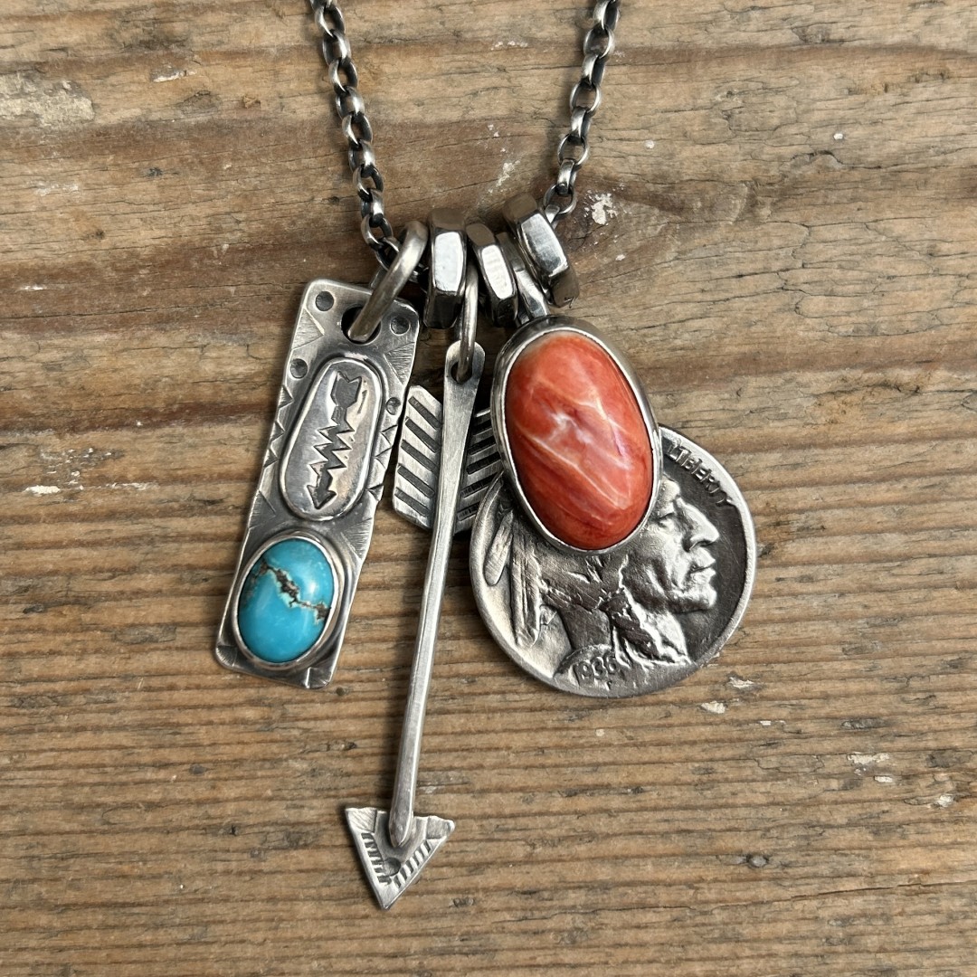 One Of The Most Unique Vintage Native American Navajo Coral Sterling Silver Leather Necklace One Of The Most Unique Vintage Native American Navajo Coral Sterling Silver Leather Necklace