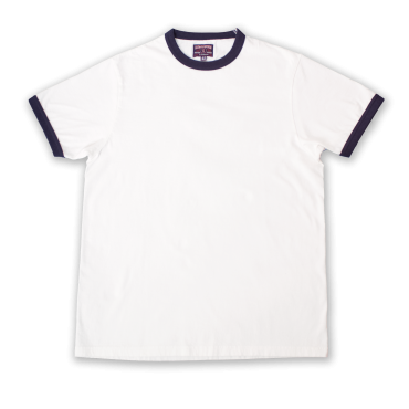 RINGER PLAIN- ECRU/NAVY